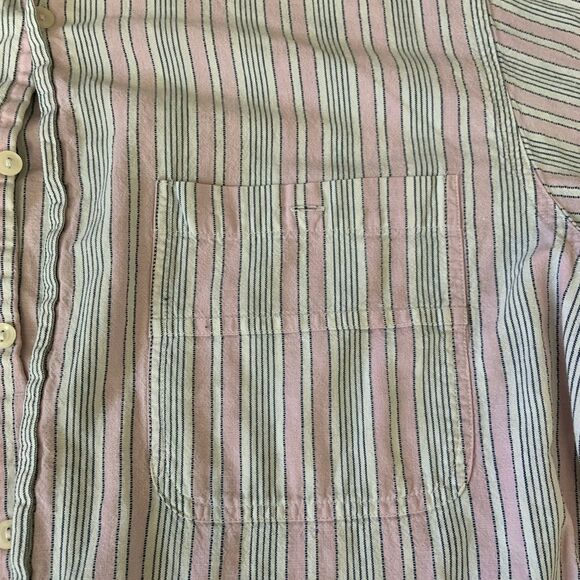 80’s Vintage Levi's Diamond Label Striped Casual Short Sleeve Button Down Shirt - Picture 3 of 8